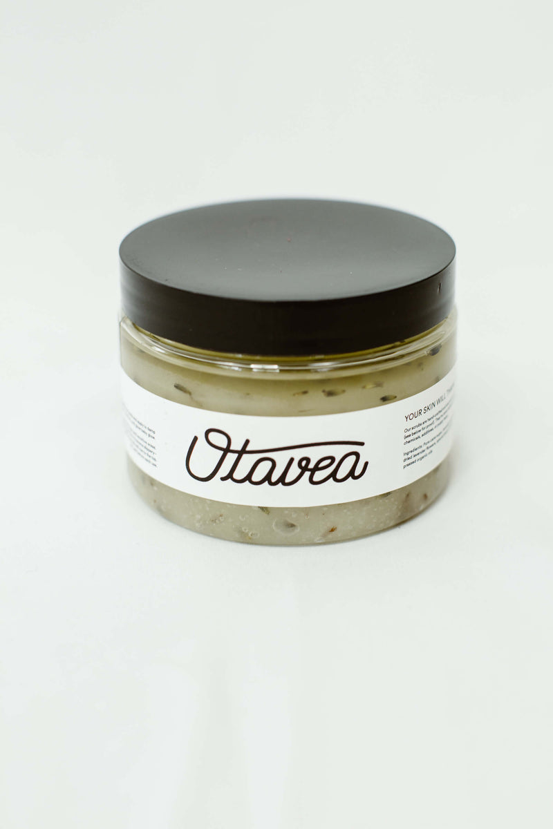 12oz jar of Lavender Body Scrub from Otavea