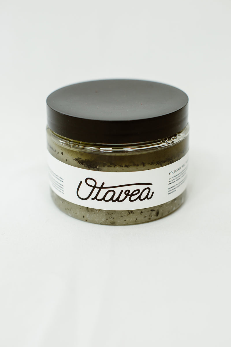 12oz jar of Peppermint Body Scrub from Otavea