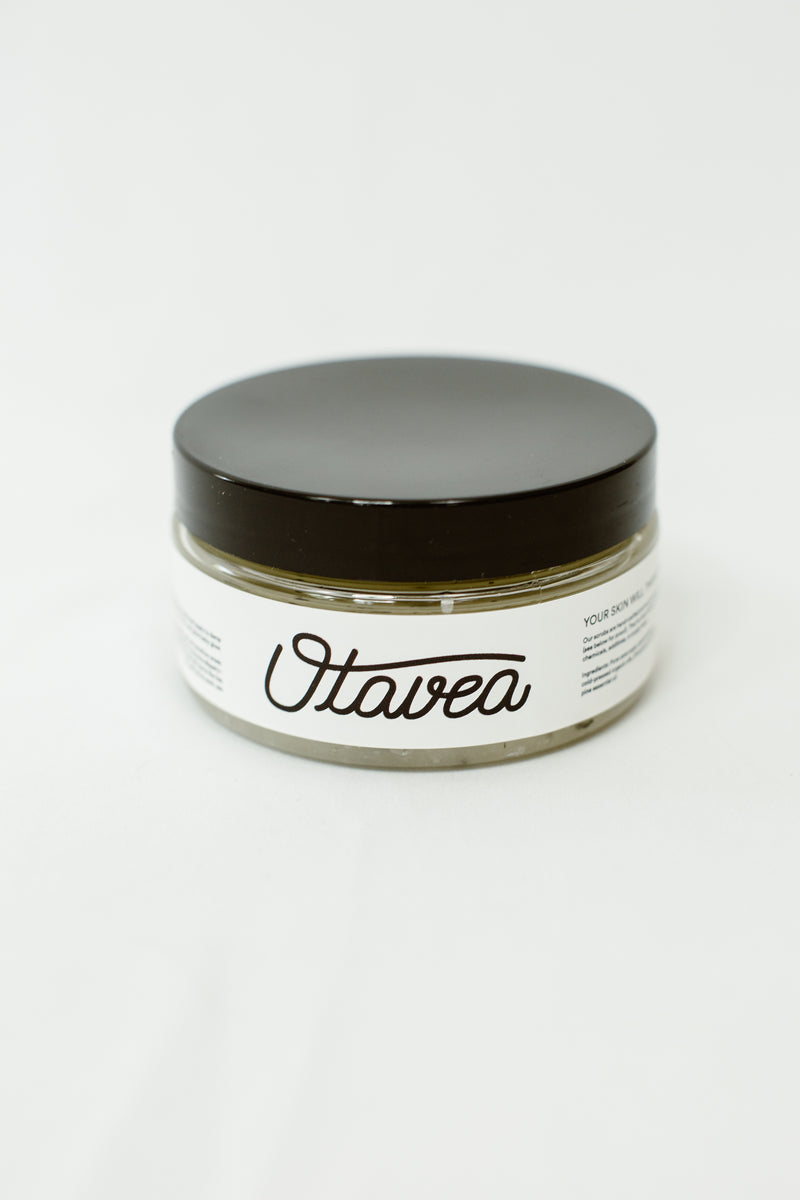 8oz jar of Pine Body Scrub from Otavea