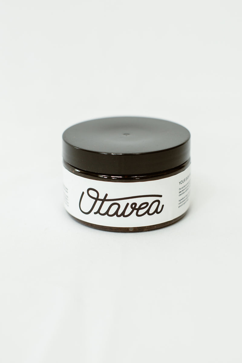 4oz jar of Chocolate Coffee Body Scrub from Otavea