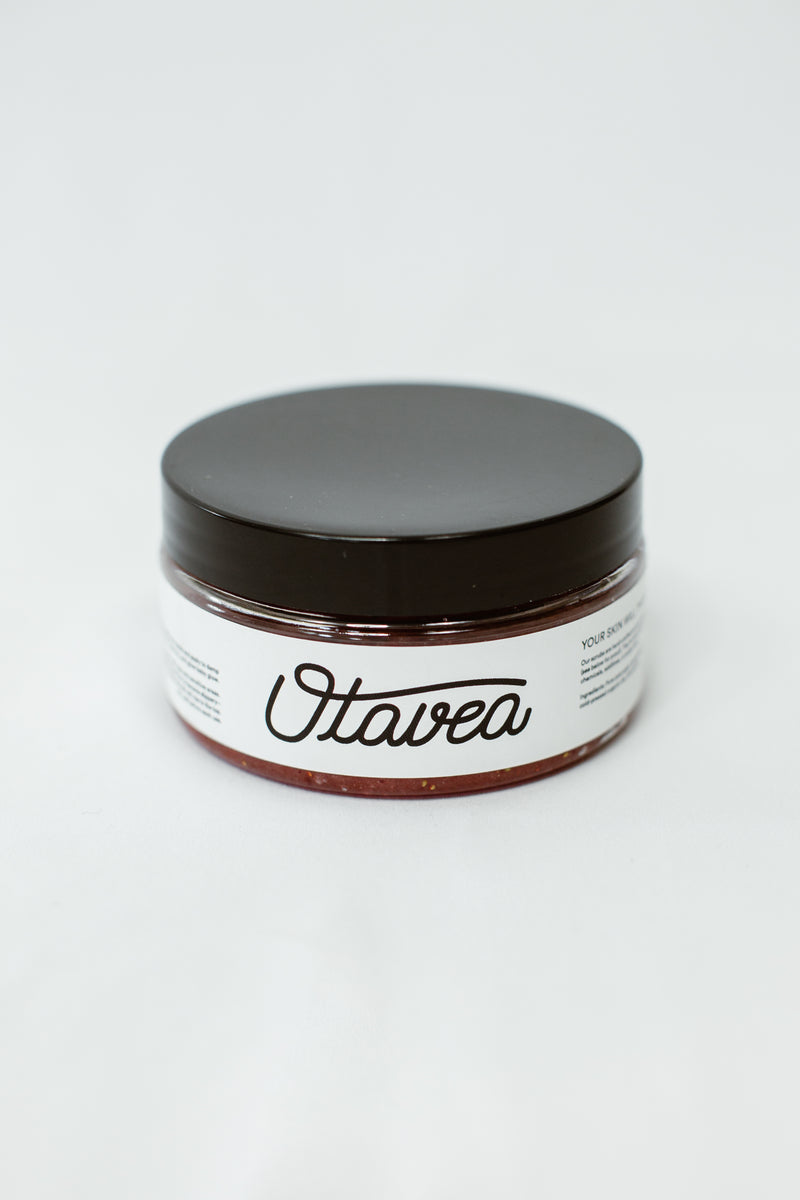 8oz jar of Strawberry Body Scrub from Otavea