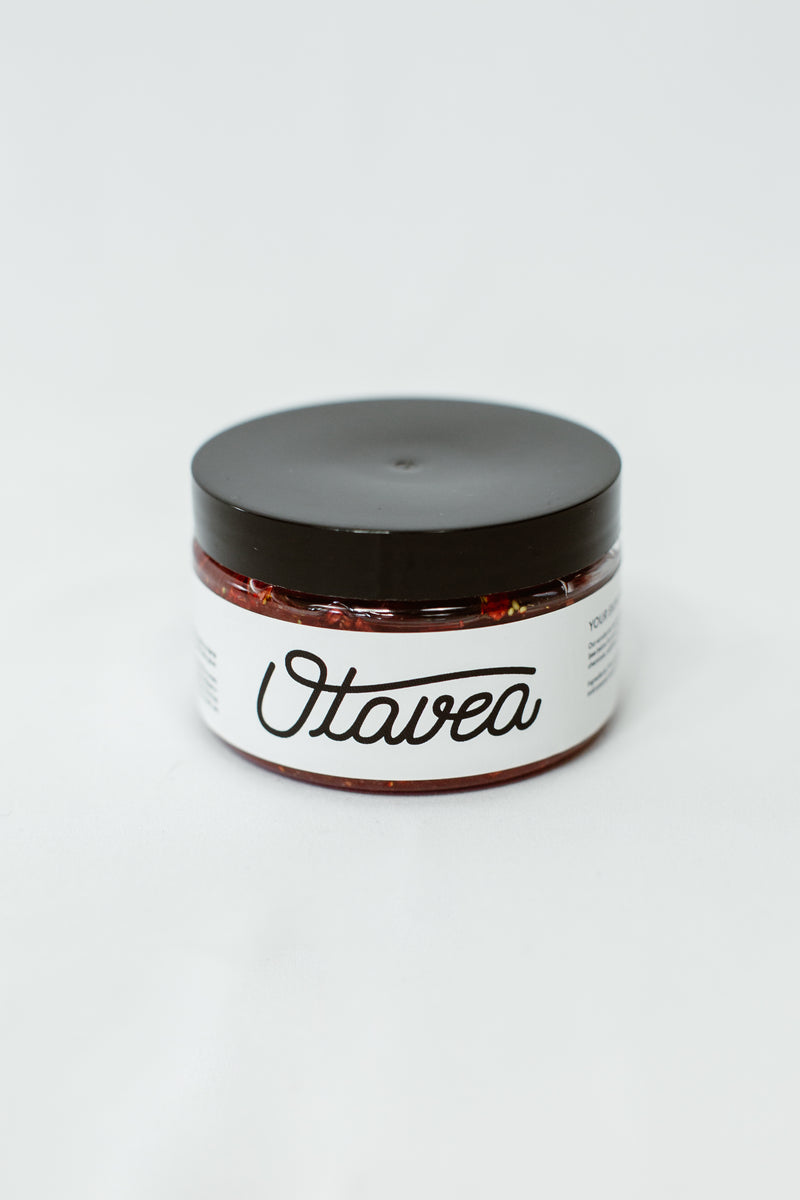 4oz jar of Strawberry Body Scrub from Otavea